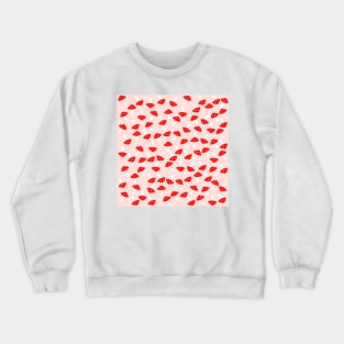 Cute Toadstool Mushrooms on pink Background Crewneck Sweatshirt